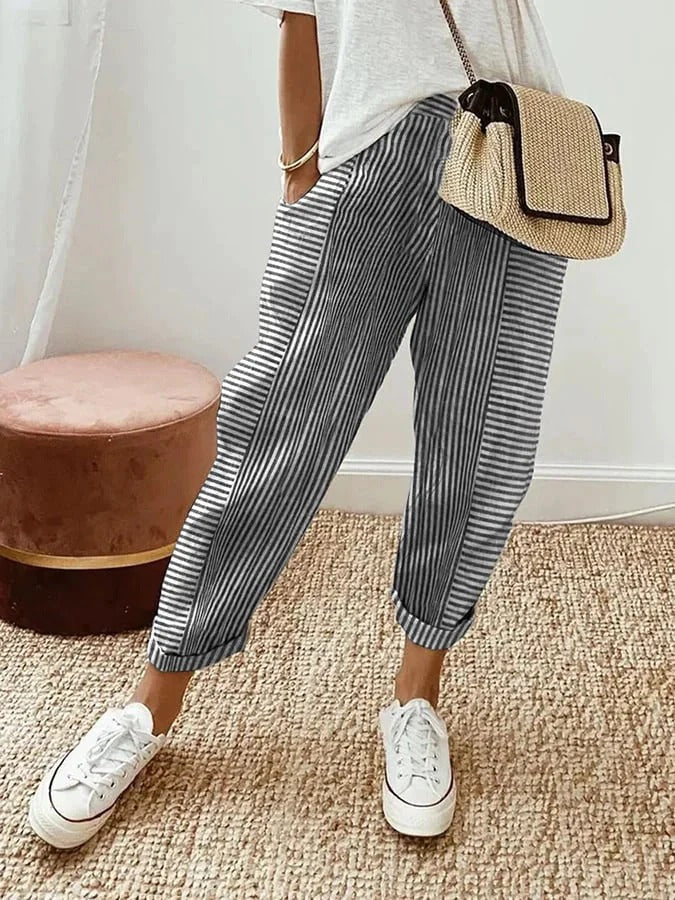 Clara | Fließende gestreifte Hose
