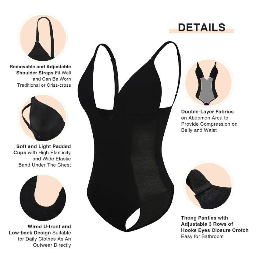 Body Sculpting Backless Thong Corset