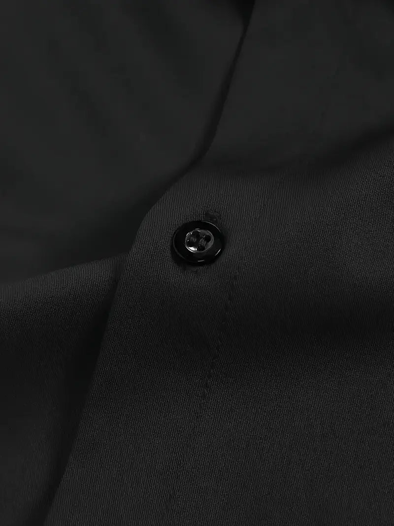 Men’s Breathable Long Sleeve Shirt Smart Casual Comfortable Easy Care Everyday Formal Wear