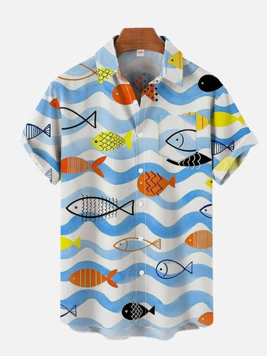 Gradient Vissen Blend Shirt - BESTSELLER