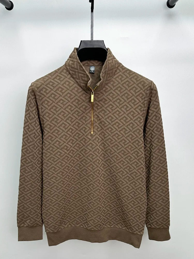GeoJacquard® Pullover Style Full-Sleeve Shirt by JesseVance Milan
