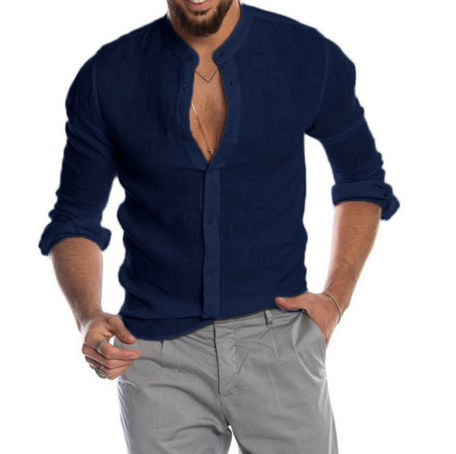 Julian - Chemise boutonnée à manches longues avec col classique pour un confort respirant tout au long de la journée
