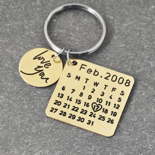 Nightly Wish Custom Special Date Keychain