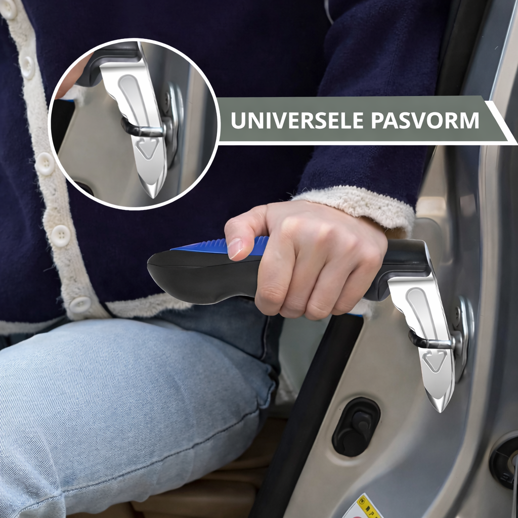 2-in-1 Auto Uitstaphulp met Veiligheidshamer