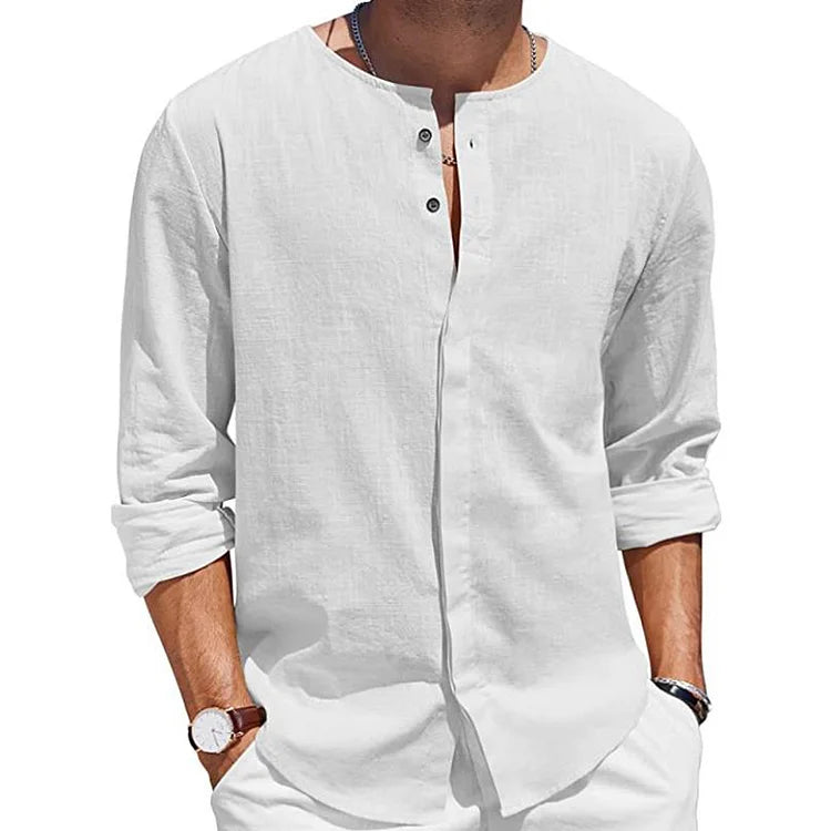 Vintage Casual Linnen Blend Shirt