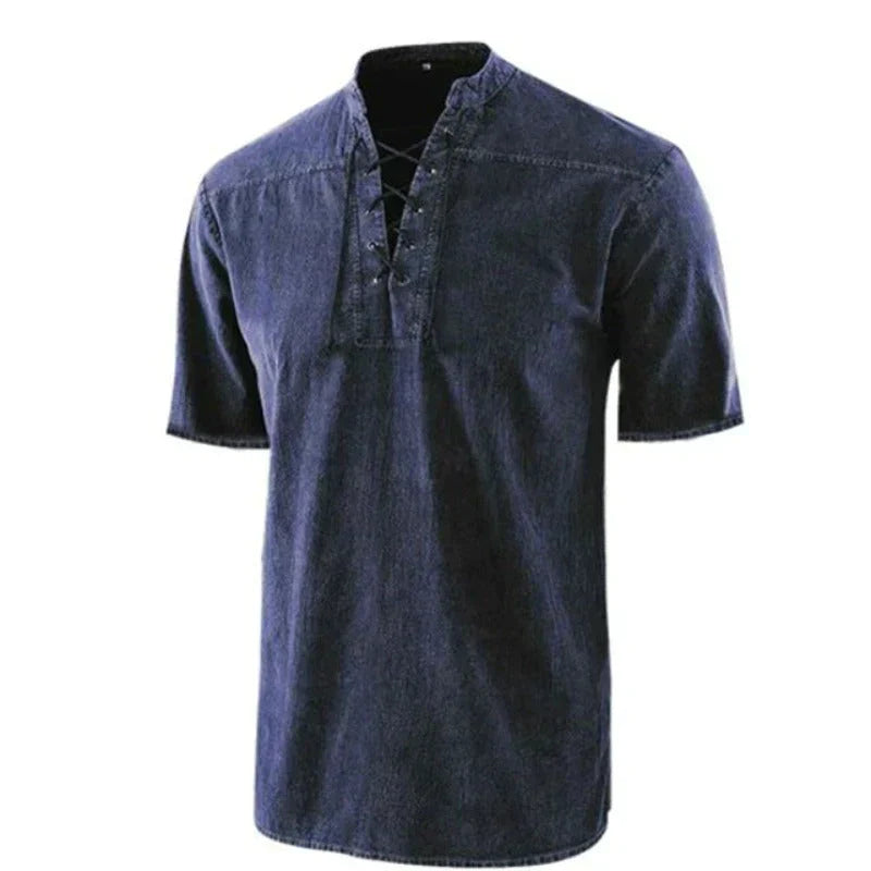 Men’s V Neck Shirt – Breathable Cotton Blend T Shirt Casual Short Sleeve Comfortable Stylish Everyday Wear