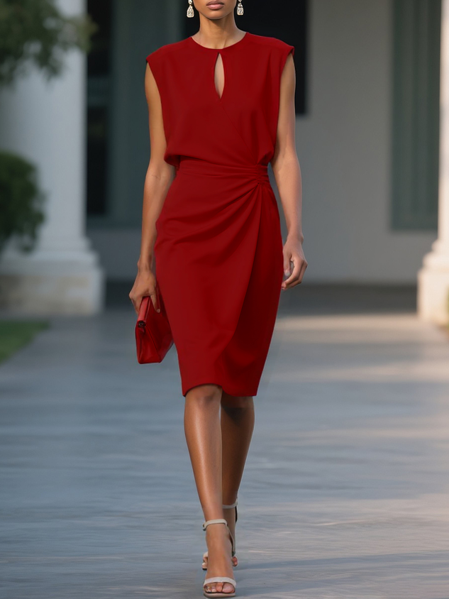 Tavira – Classic Midi Cap Sleeve Dress