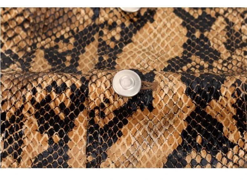 Strada Serpente designed by skörten® Sweden - Bold Italian-Swedish Street-Sharp Python Skin Embossed Jacket
