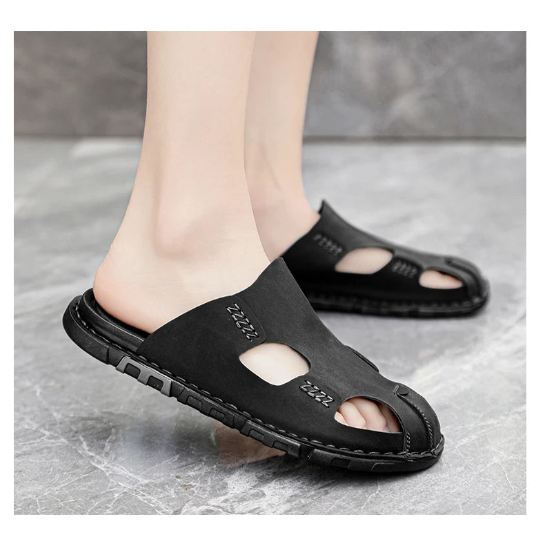 Læder Sandaler