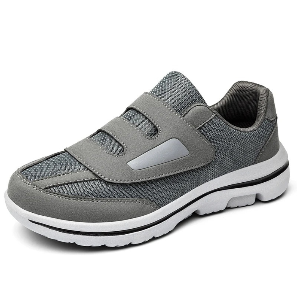Men's Mesh Breathable Walking Shoes Lightweight Hook and Loop Trainers