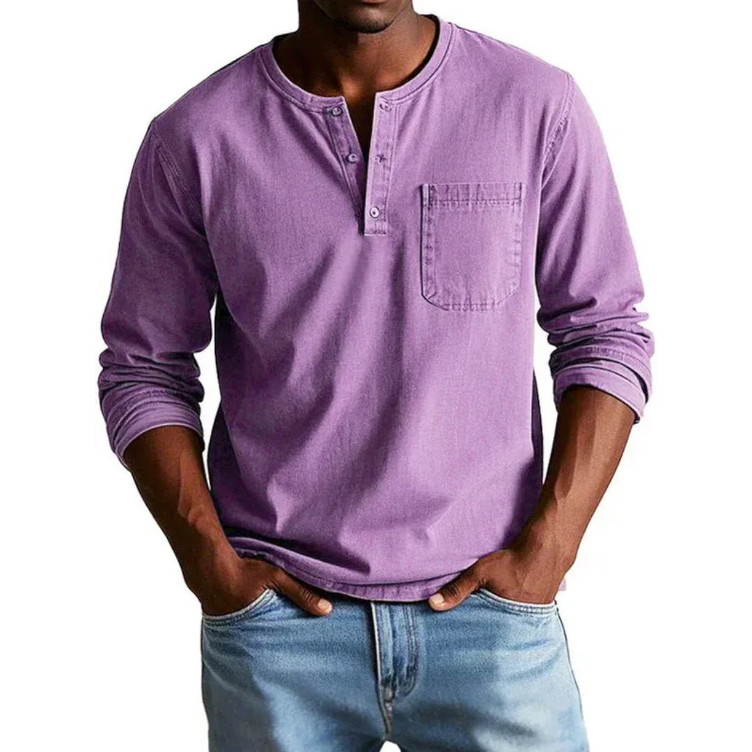 Dieter | Herren Langarm Henley Shirt