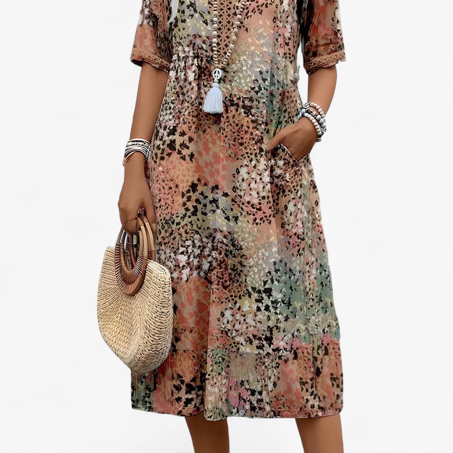 Elegant Floral Print Dress