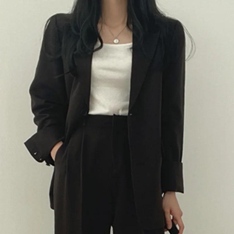 Hailey | Women Tailored Suit set z Long blazer