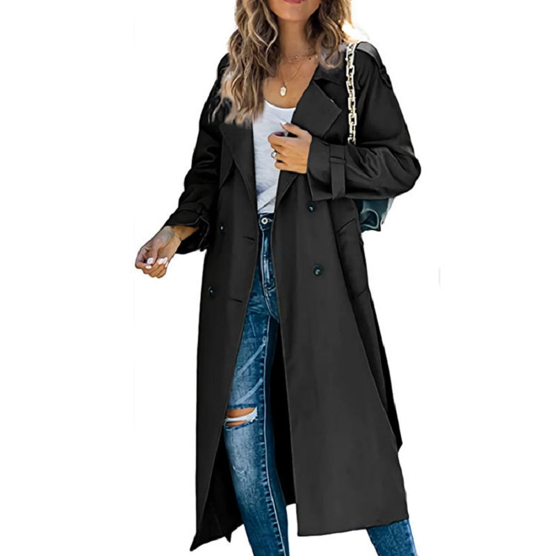 Zara - Women's Autumn Long Trench Coat