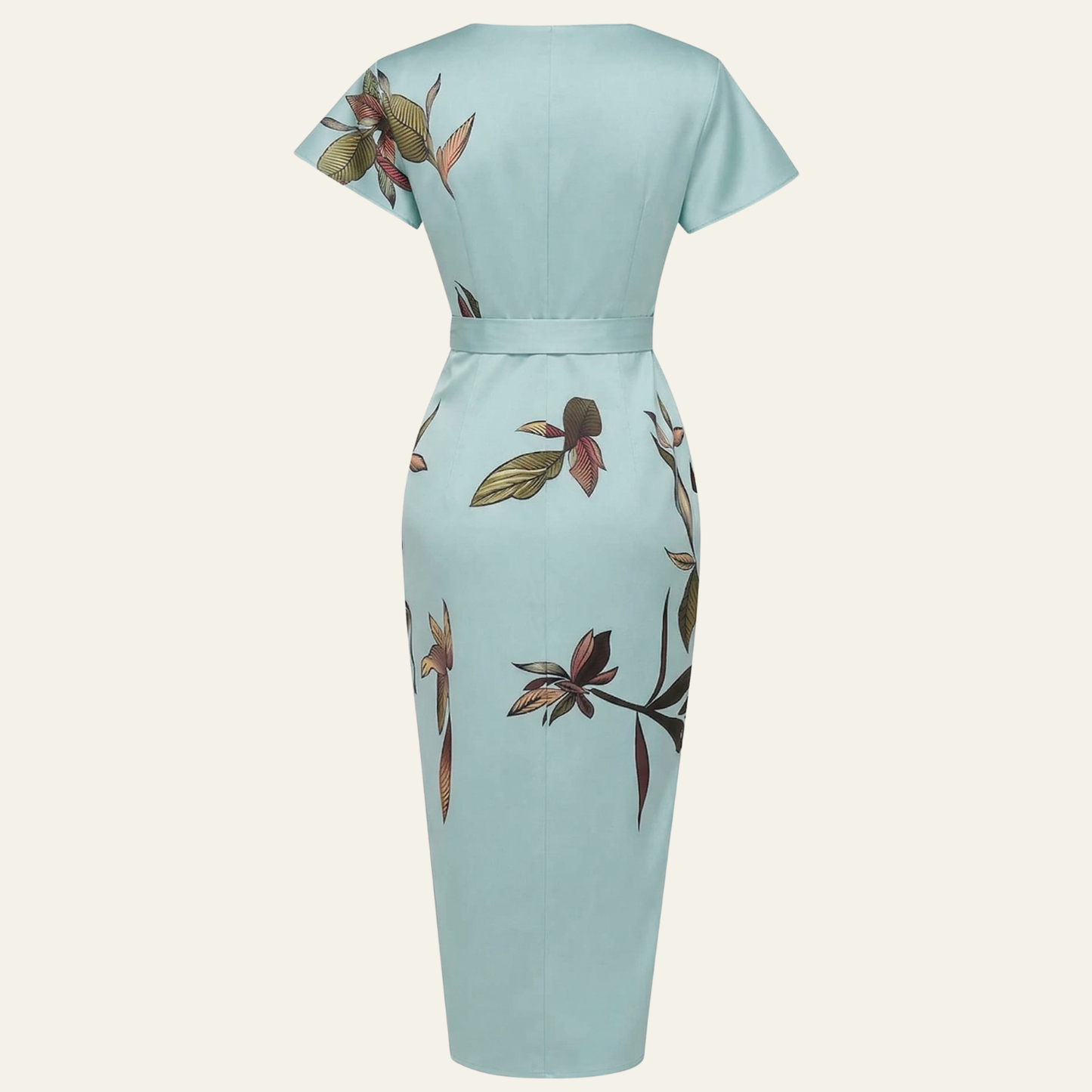 Valeria | Elegant omslagskjole med botanisk print