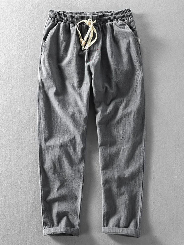 Vintage Japanse Losse Katoen Linnen Casual Broek
