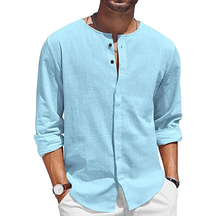Vintage Casual Linnen Blend Shirt