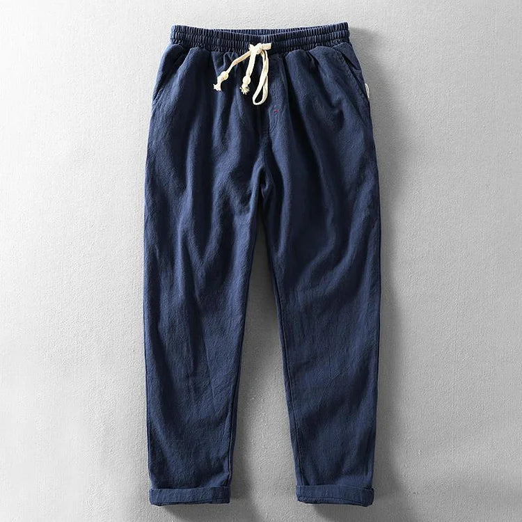 Vintage Japanse Losse Katoen Linnen Casual Broek