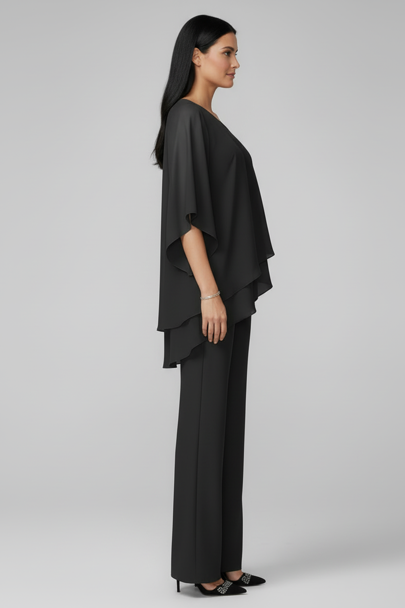 Off Shoulder Womens Jumpsuit with Elastic Waist and Flowing Fit