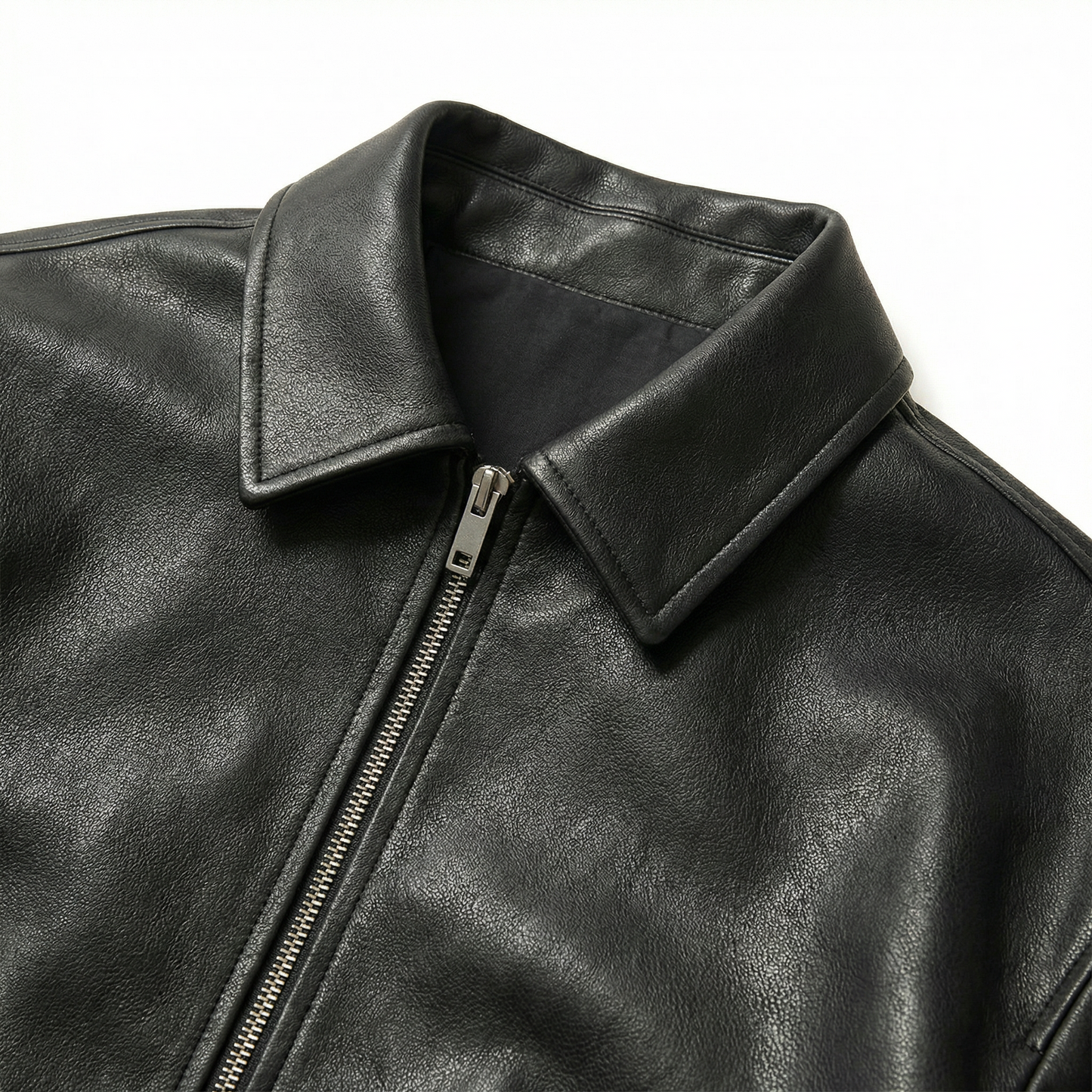 Men’s Zip-Up Jacket – Classic Stand Collar Long Sleeve Coat