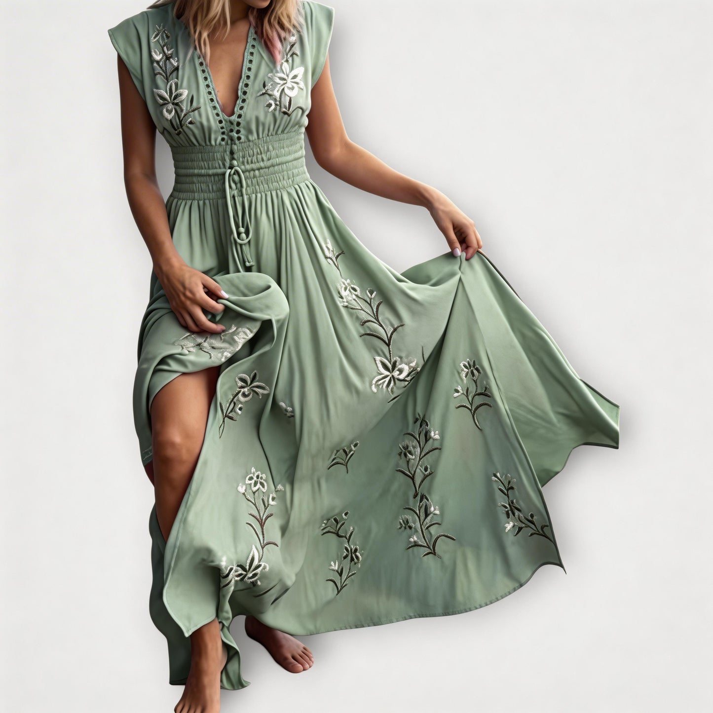 Felizia – Vestido Boho con Bordados Encantadores que Realzan tu Feminidad
