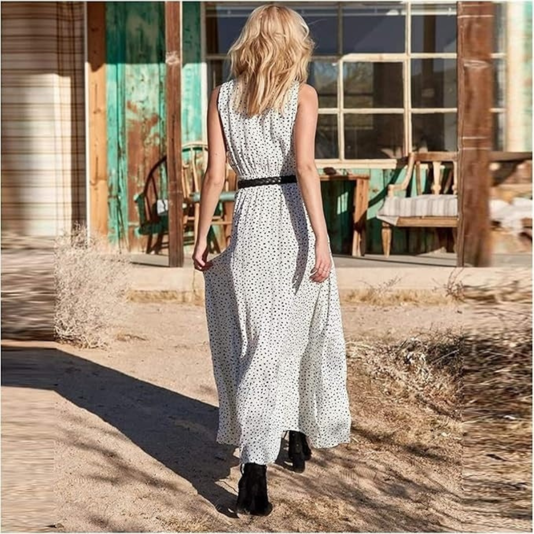 Gabriella | Damen Leichtes Elegantes Feminines Maxikleid Boho