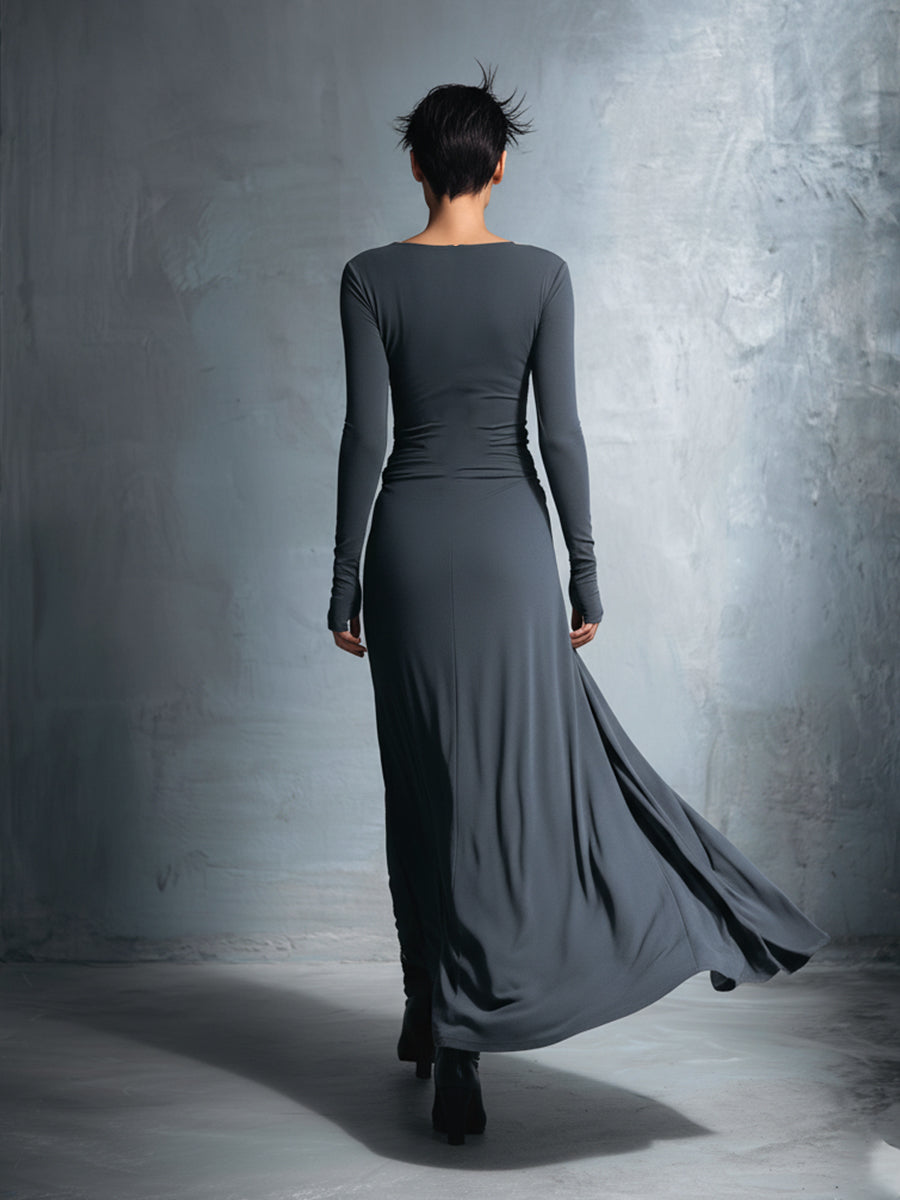 Luxus-Maxikleid mit einer eleganten, fließenden Passform