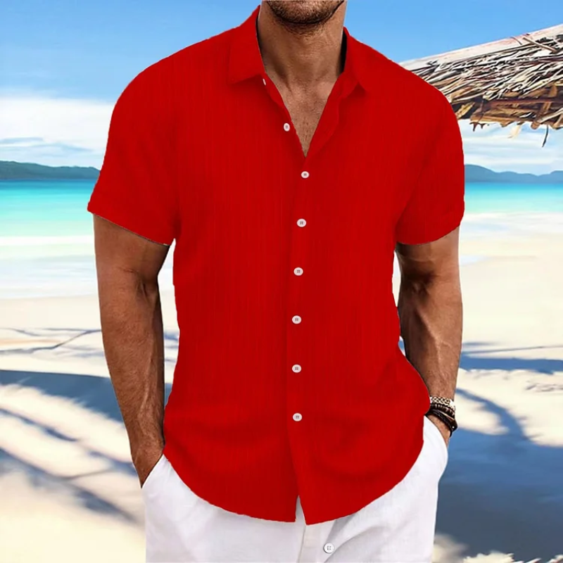Men’s Short Sleeve Summer Shirt – Lightweight Breathable Comfortable Stylish Casual Everyday Wear
