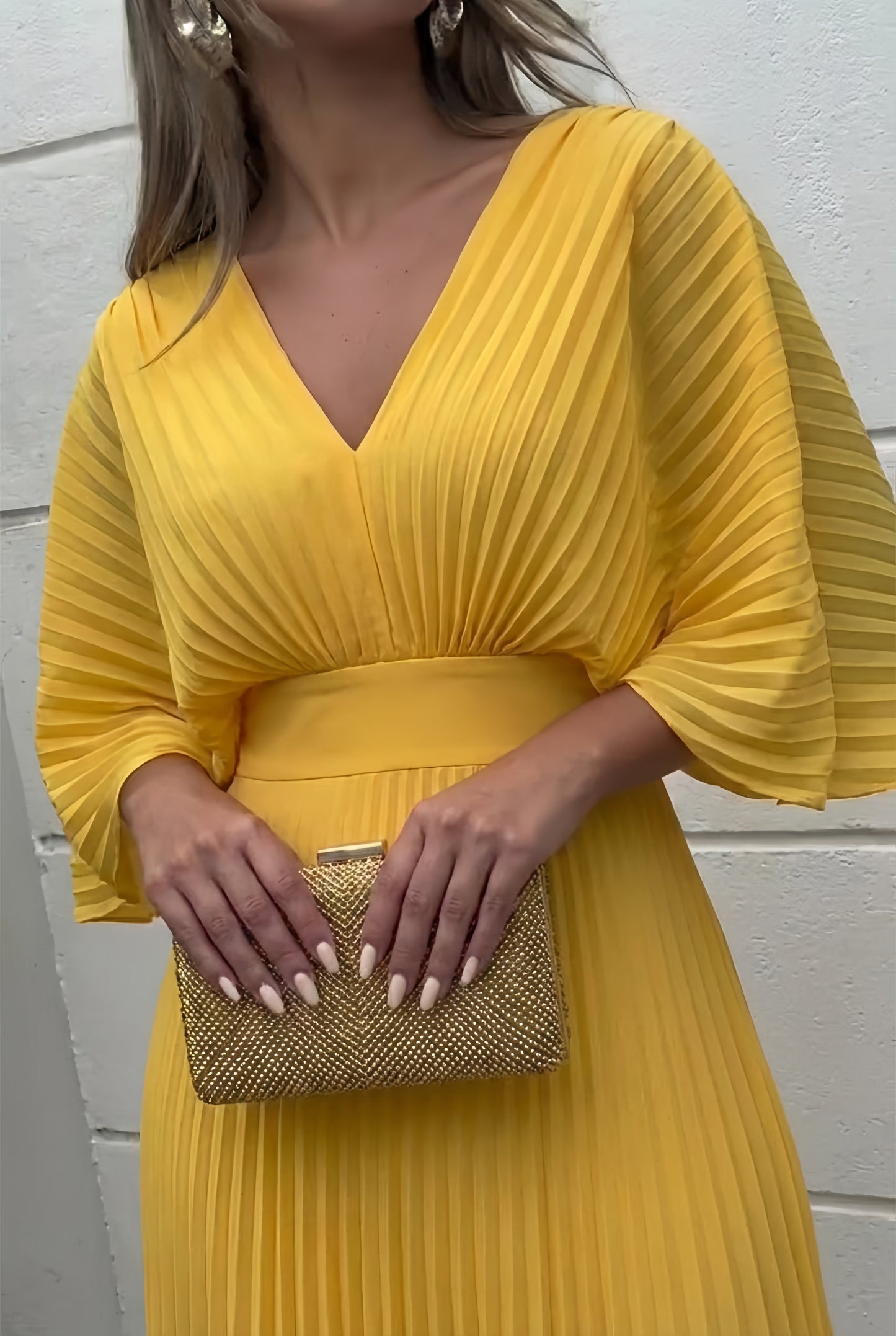 Stephanie™ Elegantna Naborana Maxi Haljina