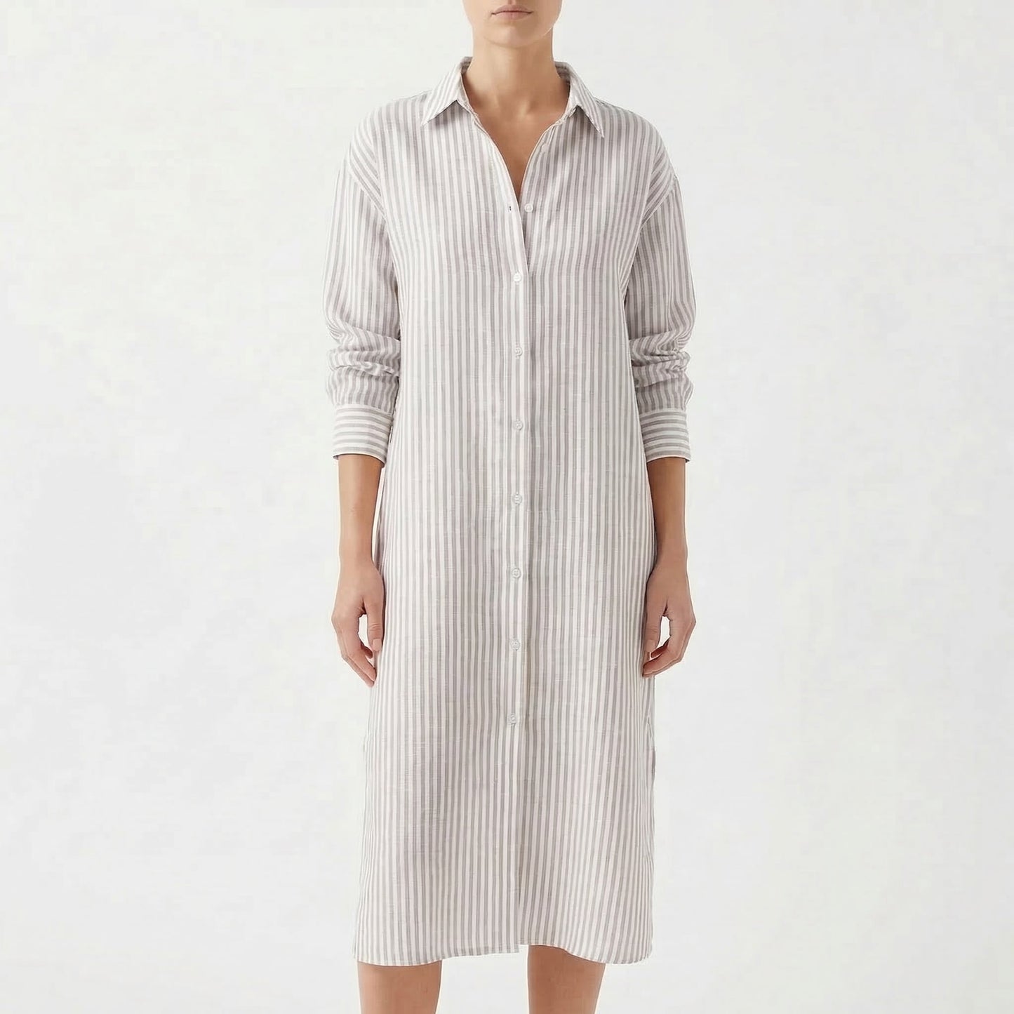 Zaria | Women's Striped Shirt Dress