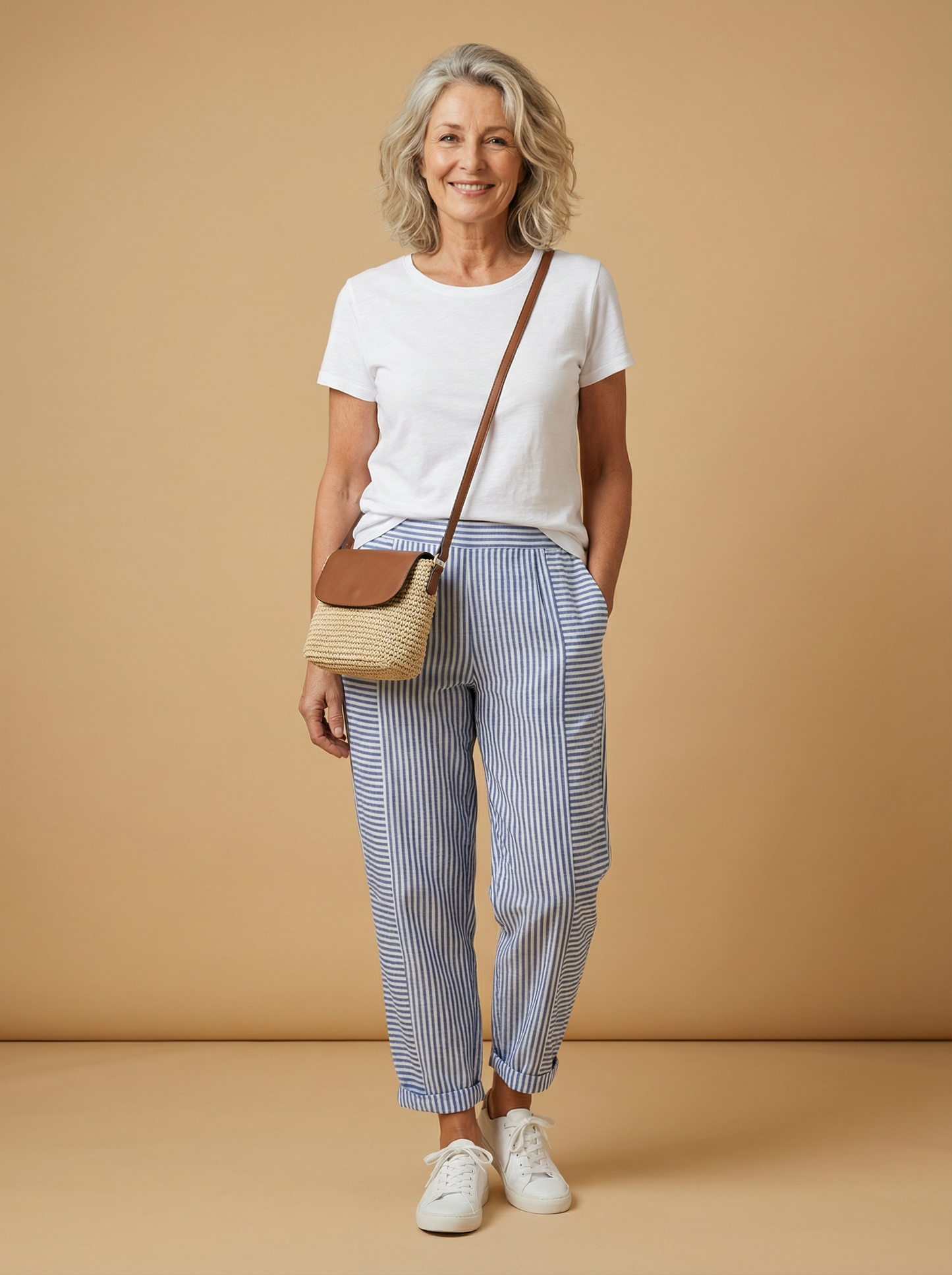 Sepha | Damenhose mit geradem Bein und Streifendesign