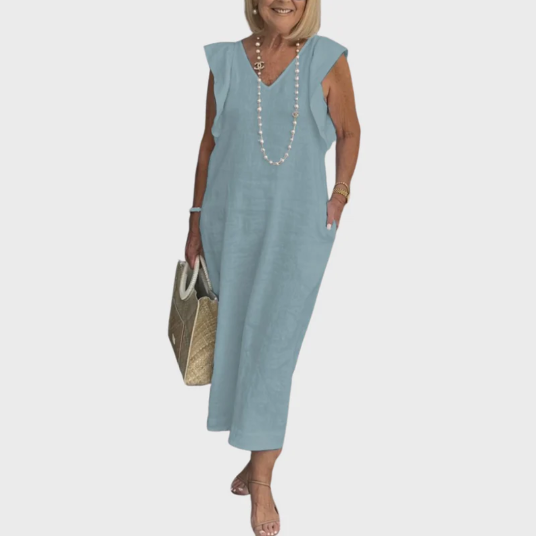 Hilal | Damen Leichtes Maxikleid Sommer