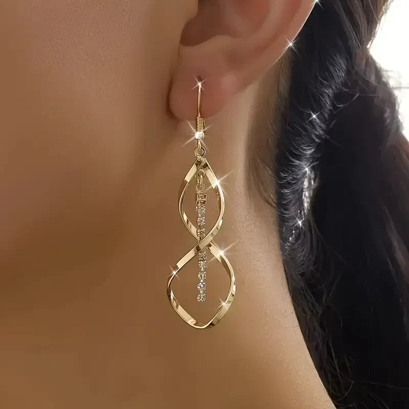 Sonnenstrahl Spiralohrringe | Gold
