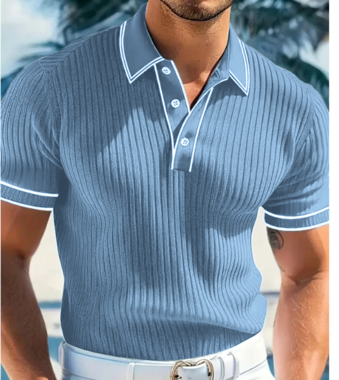 Herre polo-shirt med korte ærmer – Komfortabel og stilfuld til sommeren