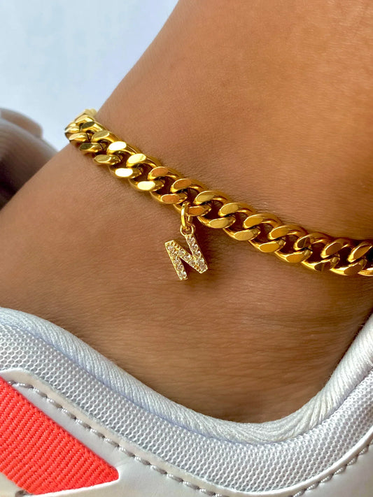 Custom Initial Anklet