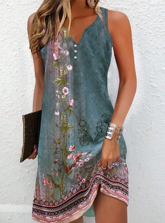 Blair | Women Asymmetric Abstract Art Midi dress