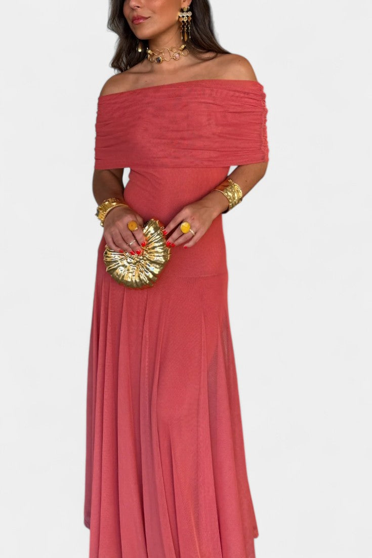Vestido Maxi Tie-Dye de Un Hombro Jessamy