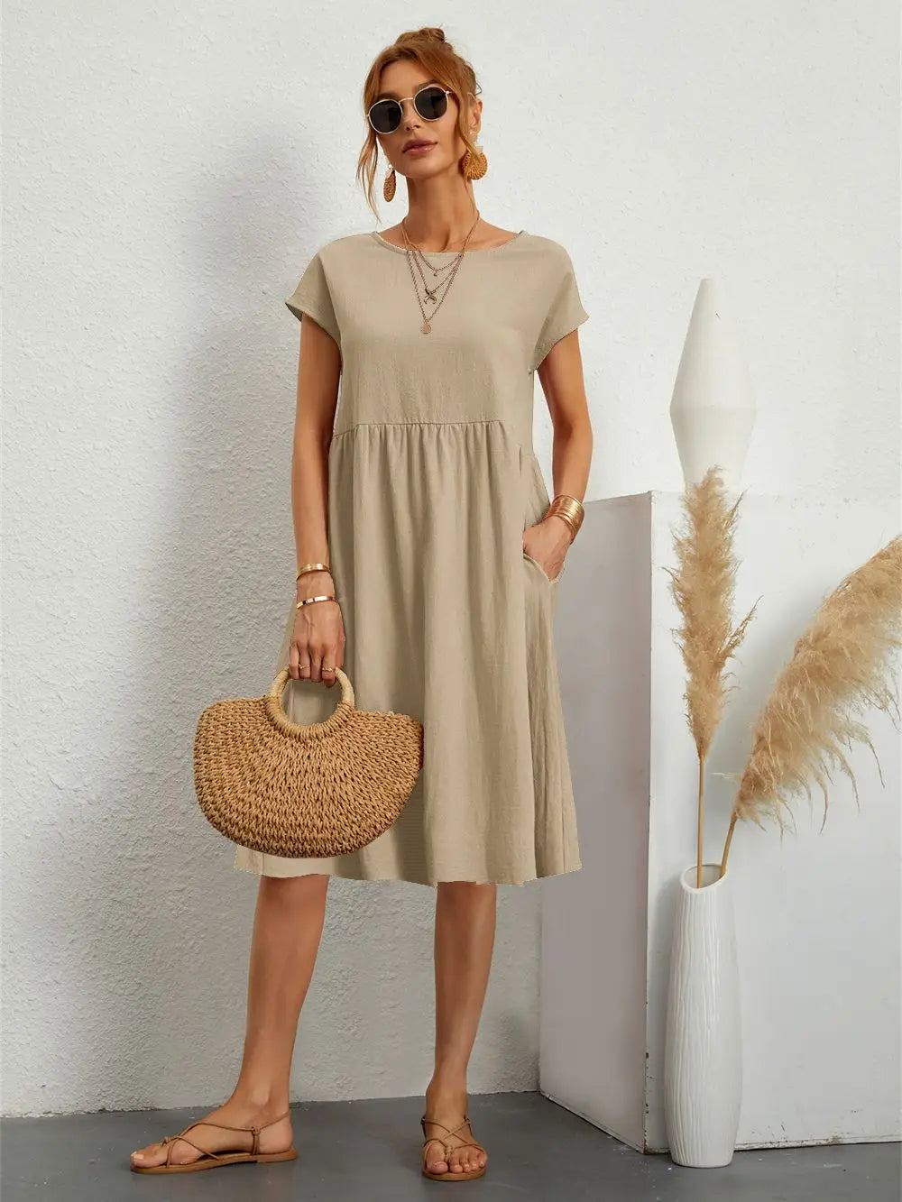 Sage – Lässiges Kleid mit Taschen