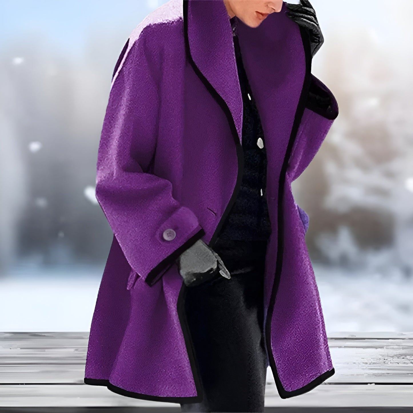 Elei | Elegant Varm Frakke med Finesse