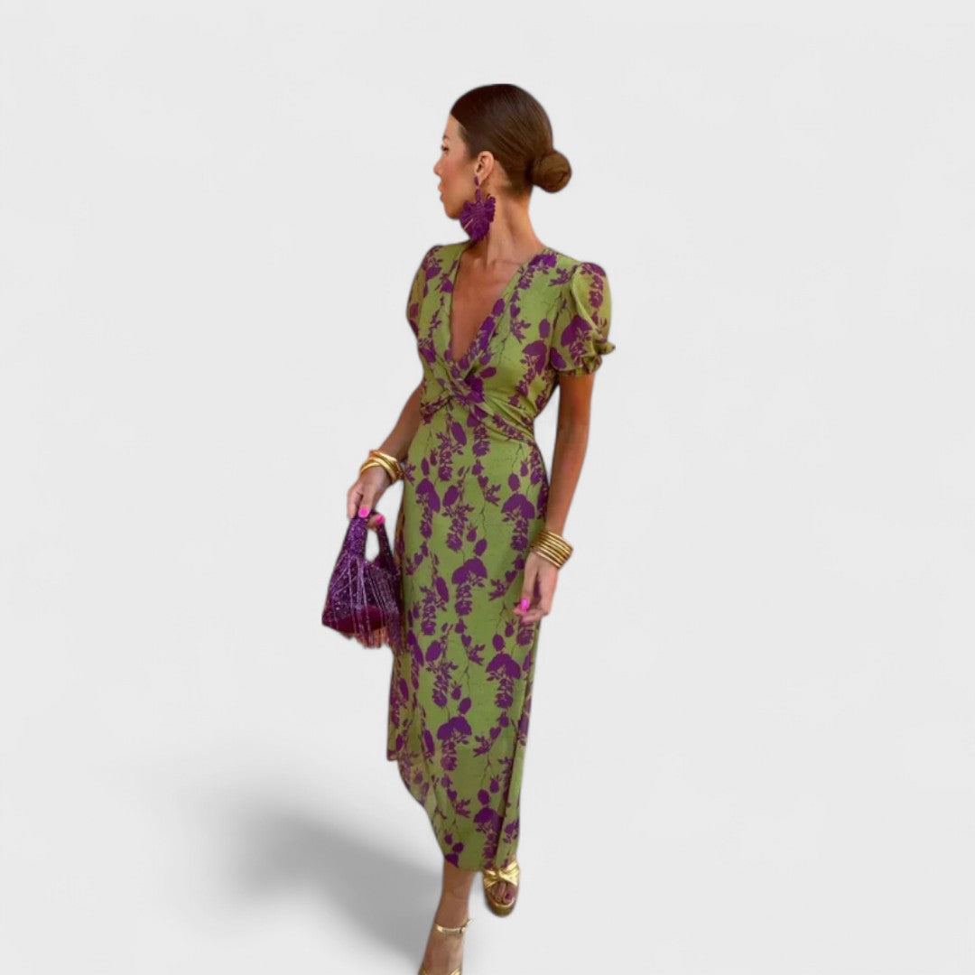 VIRELLO PARIS | Robe élégante haut de gamme à encolure plongeante