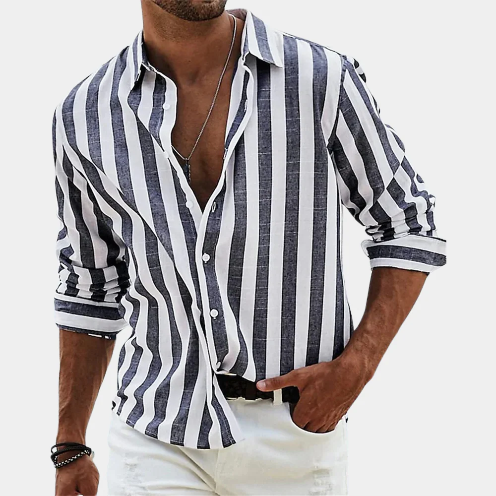 Valencia Linen Striped Shirt