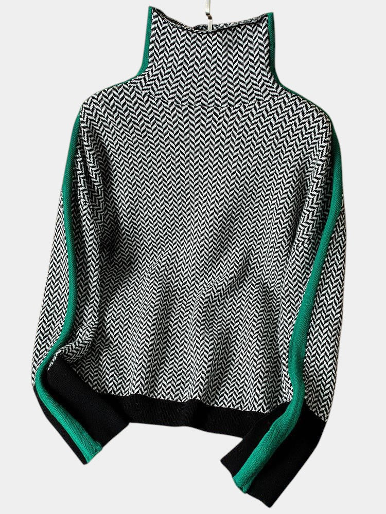 Vera™ | High Neck with Striped Seams