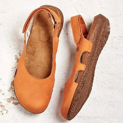 Taisiya - Sandalias de Talón Abierto con Puntera Cerrada y Diseño Calado