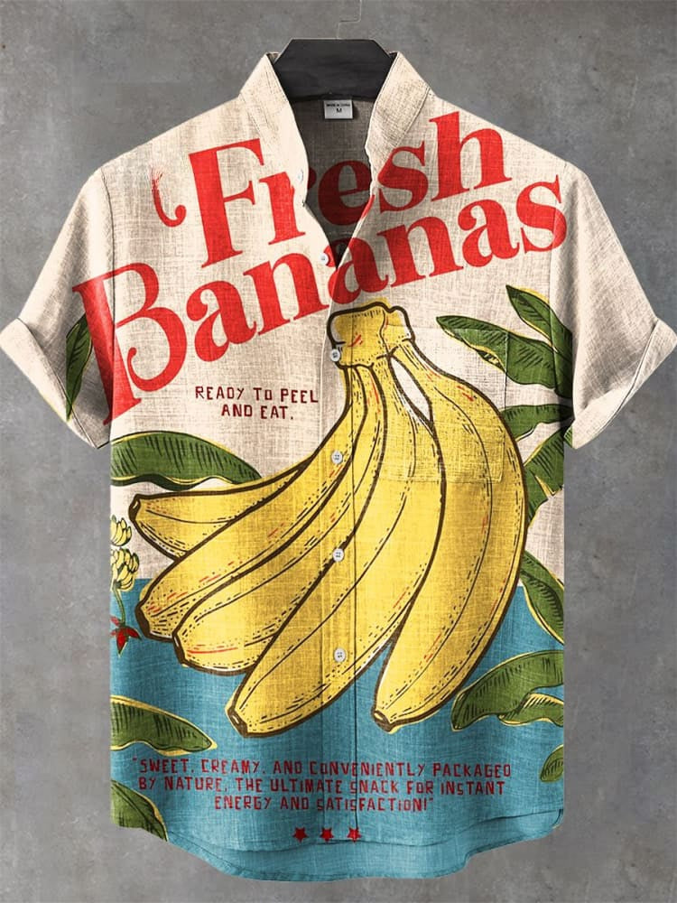 ALEX - Banana Print Casual Shirt