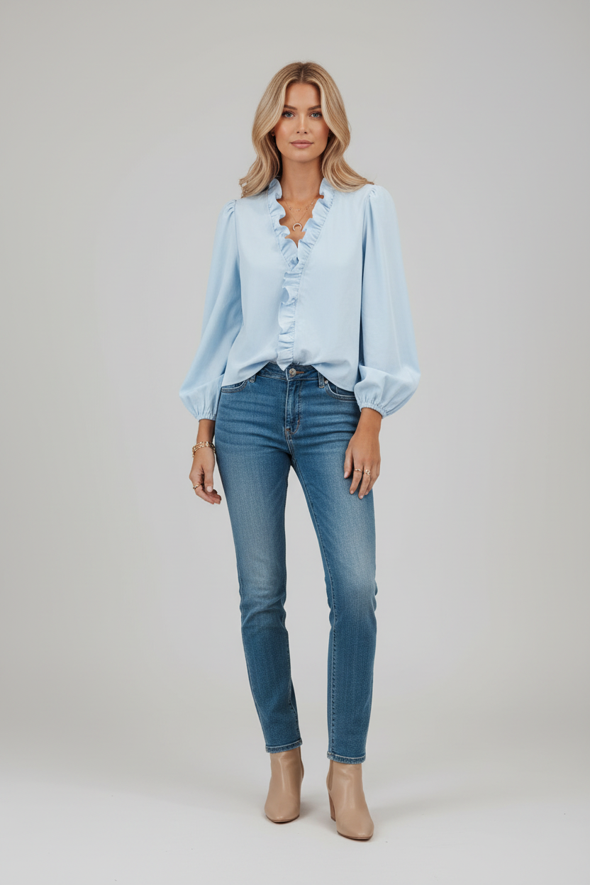 Light blue blouse studio