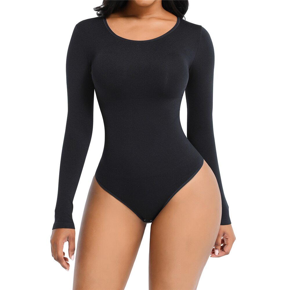 Long Sleeve Thong Bodysuit