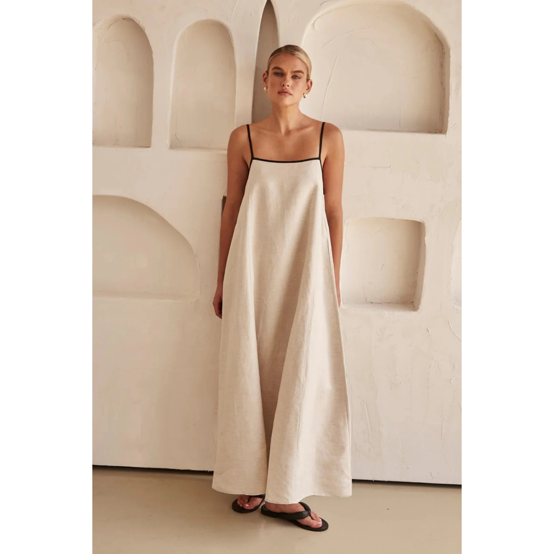 Meryem | Elegantes Maxikleid für Damen in Creme