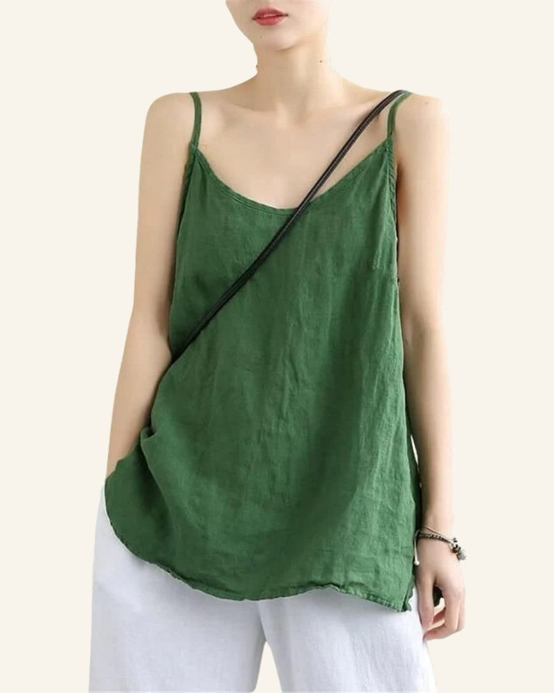 Minimalistisch Damen Tank Top mit V-Ausschnitt | Ärmellos