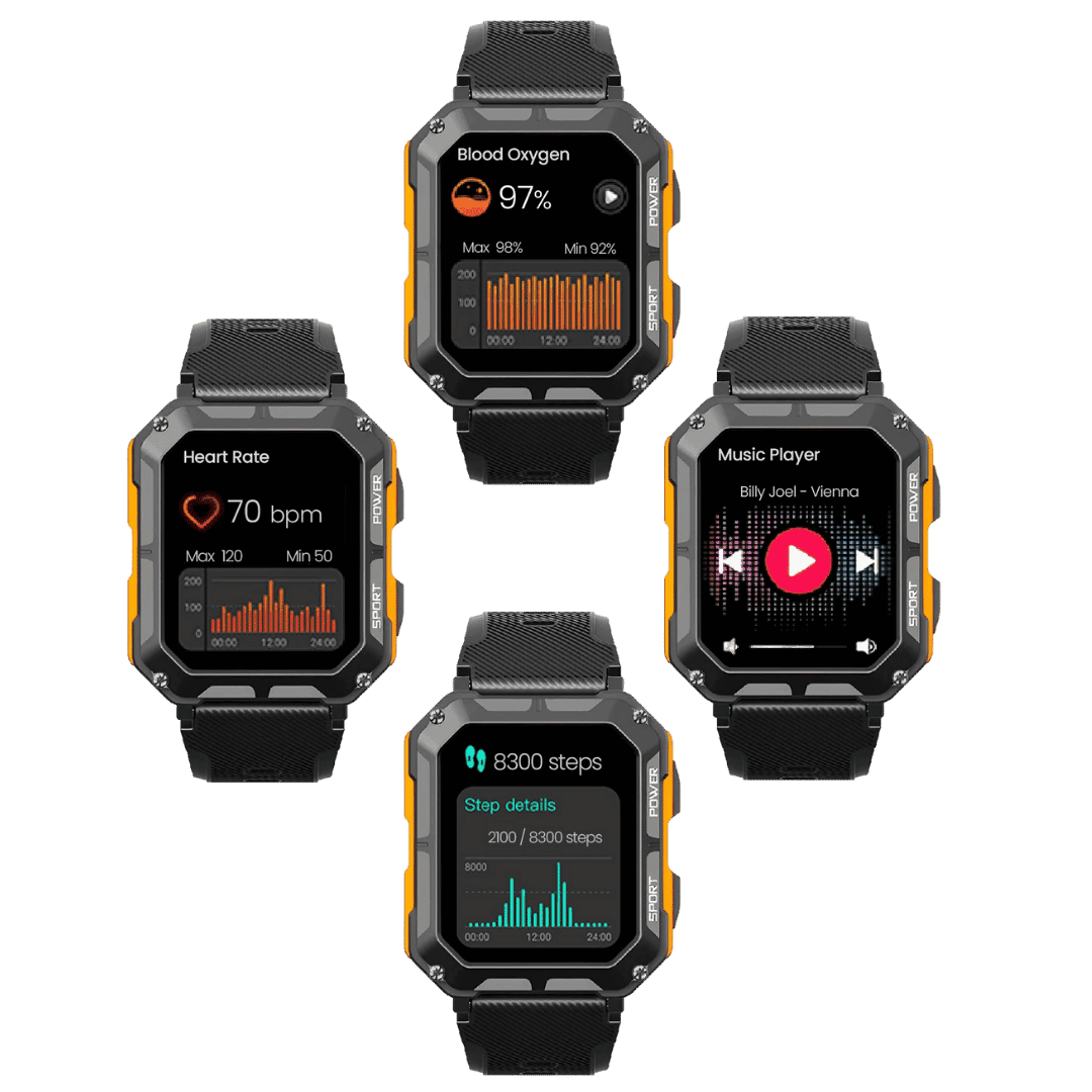 TOUGHM8 Smartwatch 50% OFF + QuickRelease Safety Strap & Screen Protectors x3 FREE