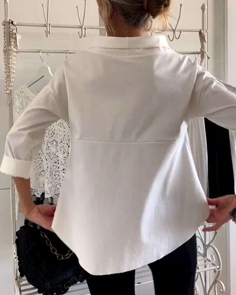 Women's Bateau Neck 3/4 Sleeve Casual Top